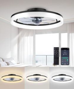 2. AQUBT Bedroom Ceiling Fan with Light